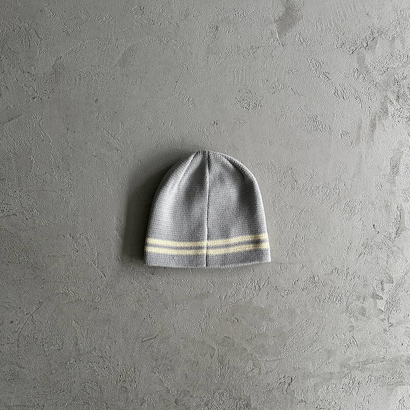 goat 55 knit stripe beanie gray9471
