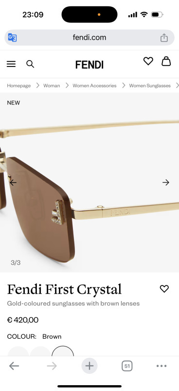 Fendi glasses -FENDI 0157945D