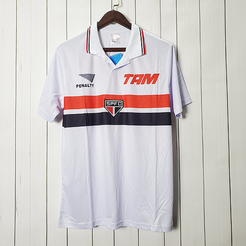 1993 Sao Paulo Retro White Home Stadium size S-2XL(58A6) camisas de time