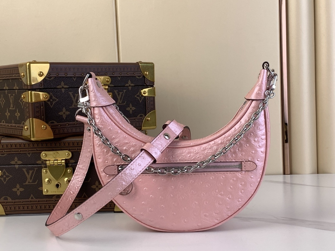 LV-Handbags N85900 Pink (Ostrich)(5F5F)