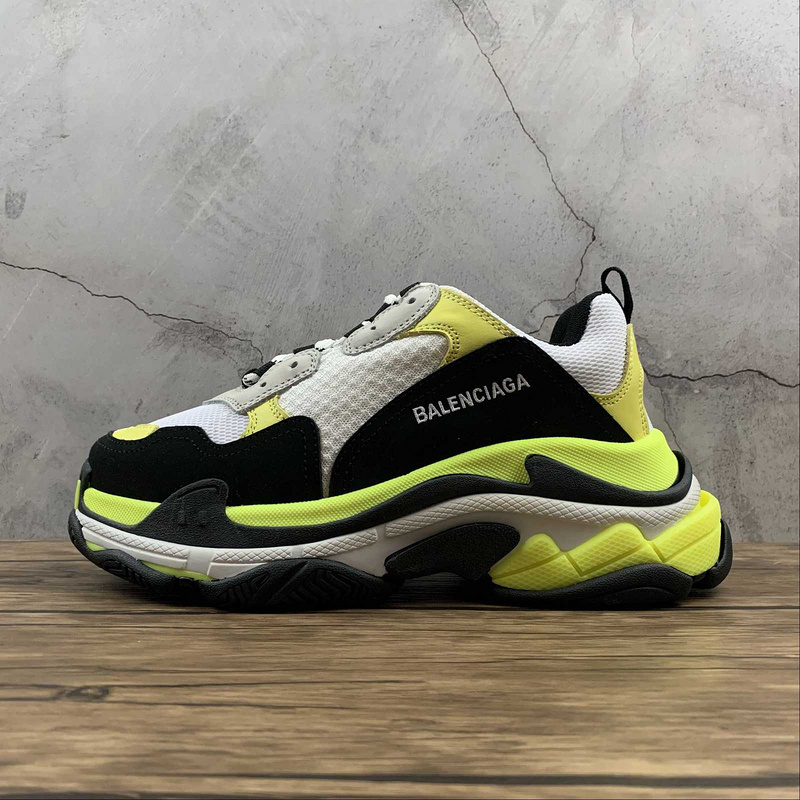 triple s 470 BA LEN CIAGA TRIPLE S SNEAKER DADSHOE WHITE BLACK LIGHT YELLOW WOMAN 35 39 MAN 4
