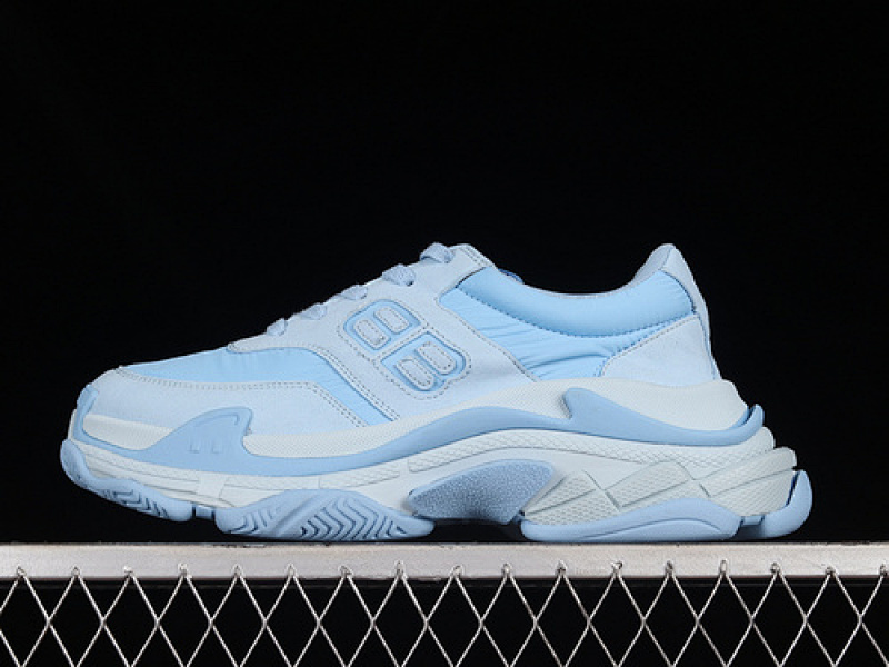 triple s 500 W3CU24045 BA LEN CIAGA TRIPLE S SNEAKERS SKY BLUE SKY BLUE WHITE WOMAN 35 39 MAN