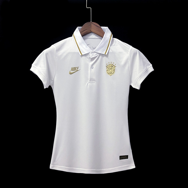 22∕23 Brazil White POLO Gold Shield Woman S-XL(C219) palmeiras