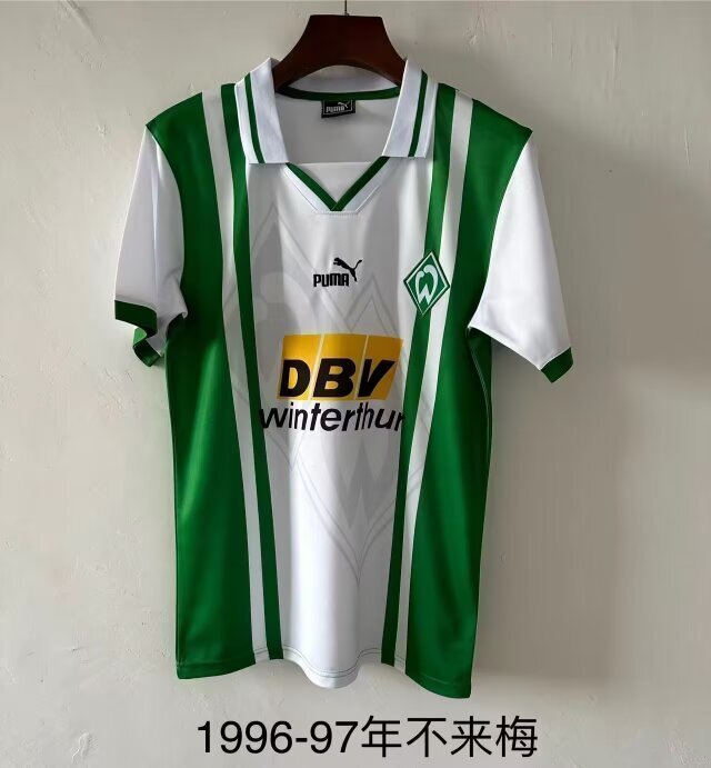 vintage Bremen retro soccer jerseys 1996 maglia calcio maillot football camisetas futbo