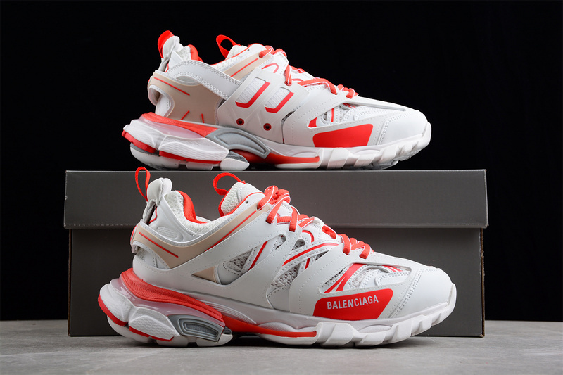 BALENCIAGA TRACK 【600】[W1GC49066]-[BA﹡LEN﹡CIAGA TRACK SNEAKERS LIGHT GREY∕RED∕WHITE]-[WOMAN︰35