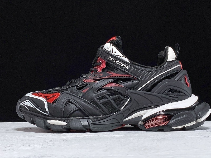 BALENCIAGA TRACK 【700】[TRACK 2.0 SNEAKER GOMMA MAILLE BLACK∕RED]-[UNISEX︰35-45](D8B3)