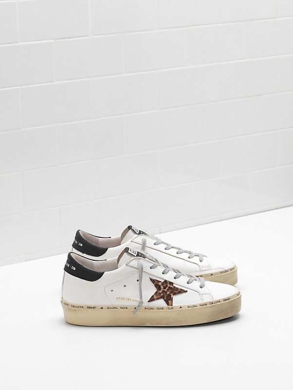 golden goose Hi star G34WS945.C2 Upper in calf leather Ponyskin-effect leather star Leather h