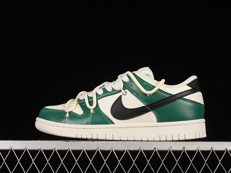 dunk 330 DJ6188 100 DUNK LOW WHITE GREEN BLACK WOMAN 36 39 MAN 40 46 2C00