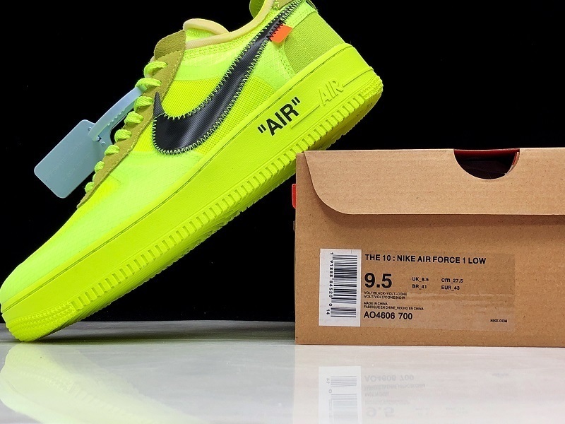 h12 【350】[AO4606-700]-[H12 AIR FORCE 1 LOW X OW VOLT∕HYPER JADE-CONE-BLACK]-[MAN︰40-