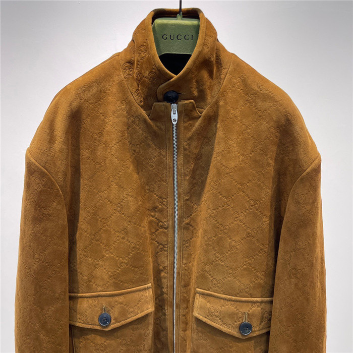 gucci G cci Real leather jacket Top Version 9DF5