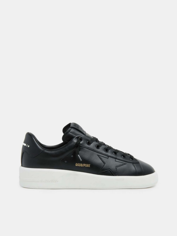 golden goose Black leather PURESTAR sneakers(B4FF)