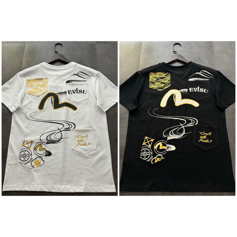 EVISU 1580）Evisu 福神 25新款 多口袋 海鷗 字母 家徽 短袖 短T 時尚 潮