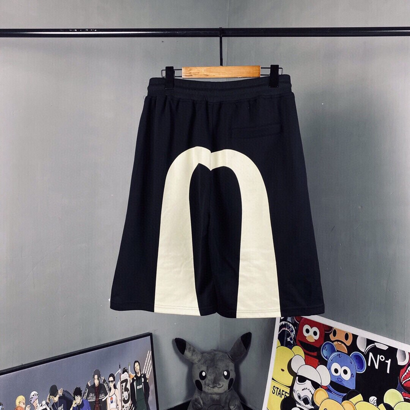 EVISU 1580）Evisu 福神 25新款 白 大M 海鷗 字母 短褲 棉短褲 時尚 潮流