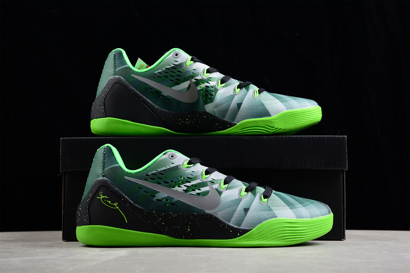 kobe 360 652908 303 KOBE 9 EM PRM GORGE GREEN METALLIC SILVER ELECTRIC GREEN MAN 40 46 E15C