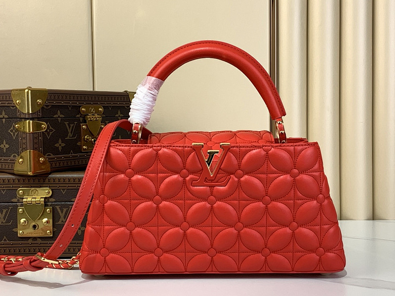 LV-Handbags m25284 Red (Floral pattern)(A0BD)