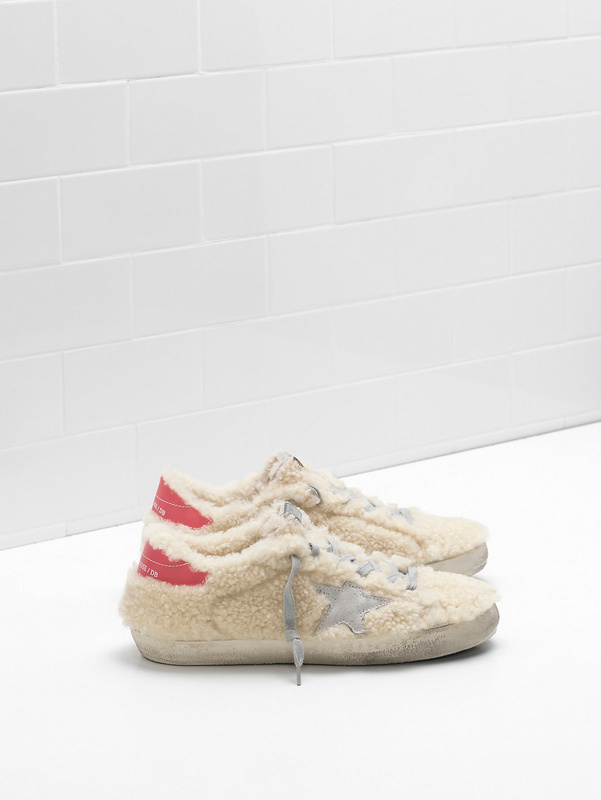 golden goose SUPERSTAR Sneakers G33WS590.L73 Shearling upper Suede star Leather heel tab(90AE