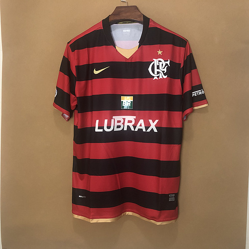 Full sponsor Camisa retrô Flamengo 2008 2009 Soccer Jersey size︰ S to 2XL( camisas de time