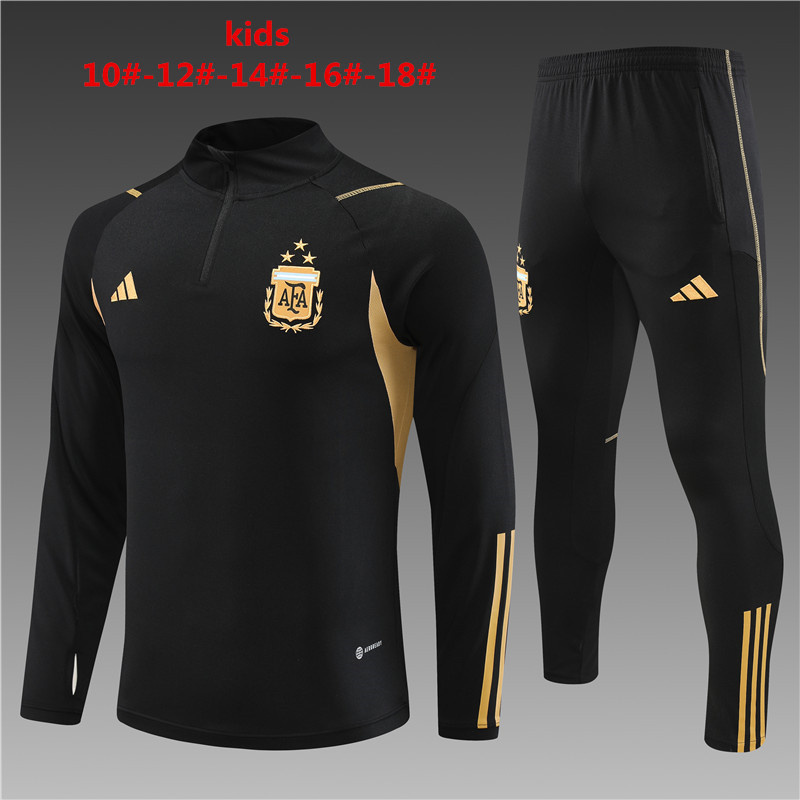 jersey 2023 Argentina Kids Long Sleeve Training Suit(8335)