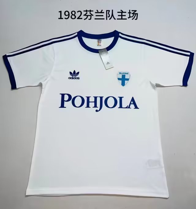 retro jersey Finland Retro soccer jersey 1982 maglia calcio maillot football camisetasB