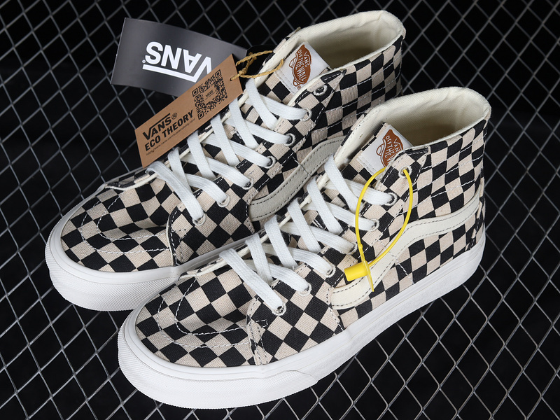 [VN0A5KRU705]-[SK8-HIGH TAPERED CHECKERBOARD BLACK∕KHAKI∕WHITE]-[WOMAN︰35-39]-[M...(388C)
