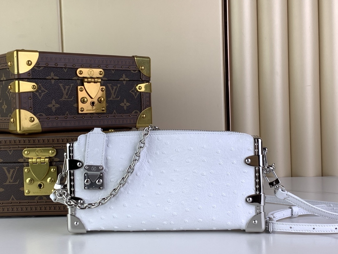LV-Handbags M25445 White (Ostrich)(5B55)