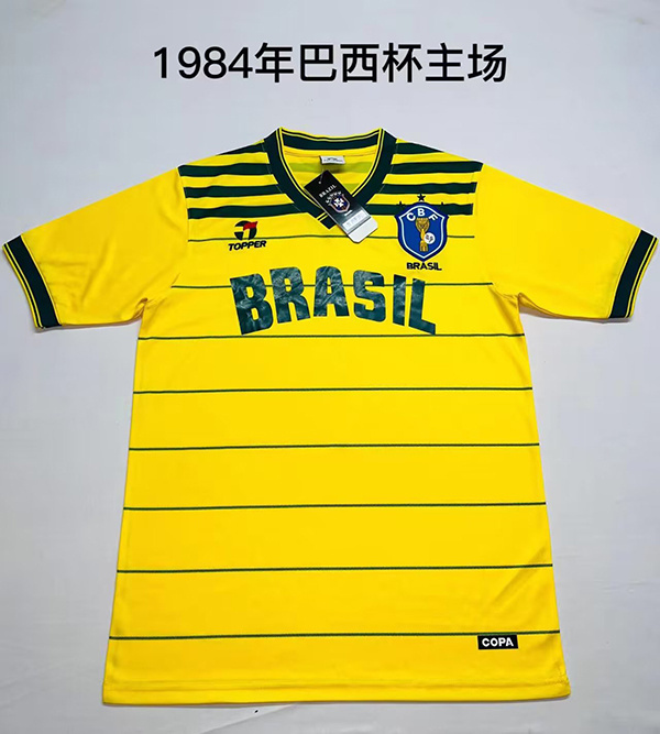 retro jersey Brazil retro Home soccer jersey 1984 maglia calcio maillot football camise
