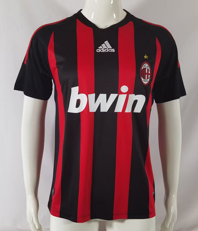 retro jersey AC Milan Retro soccer jersey 2008 09 maglia calcio maillot football camise