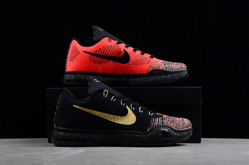 kobe 360 802560 076 KOBE 10 ELITE LOW CHRISTMAS BLACK METALLIC GOLD BRIGHT CRIMSON MAN 40 46