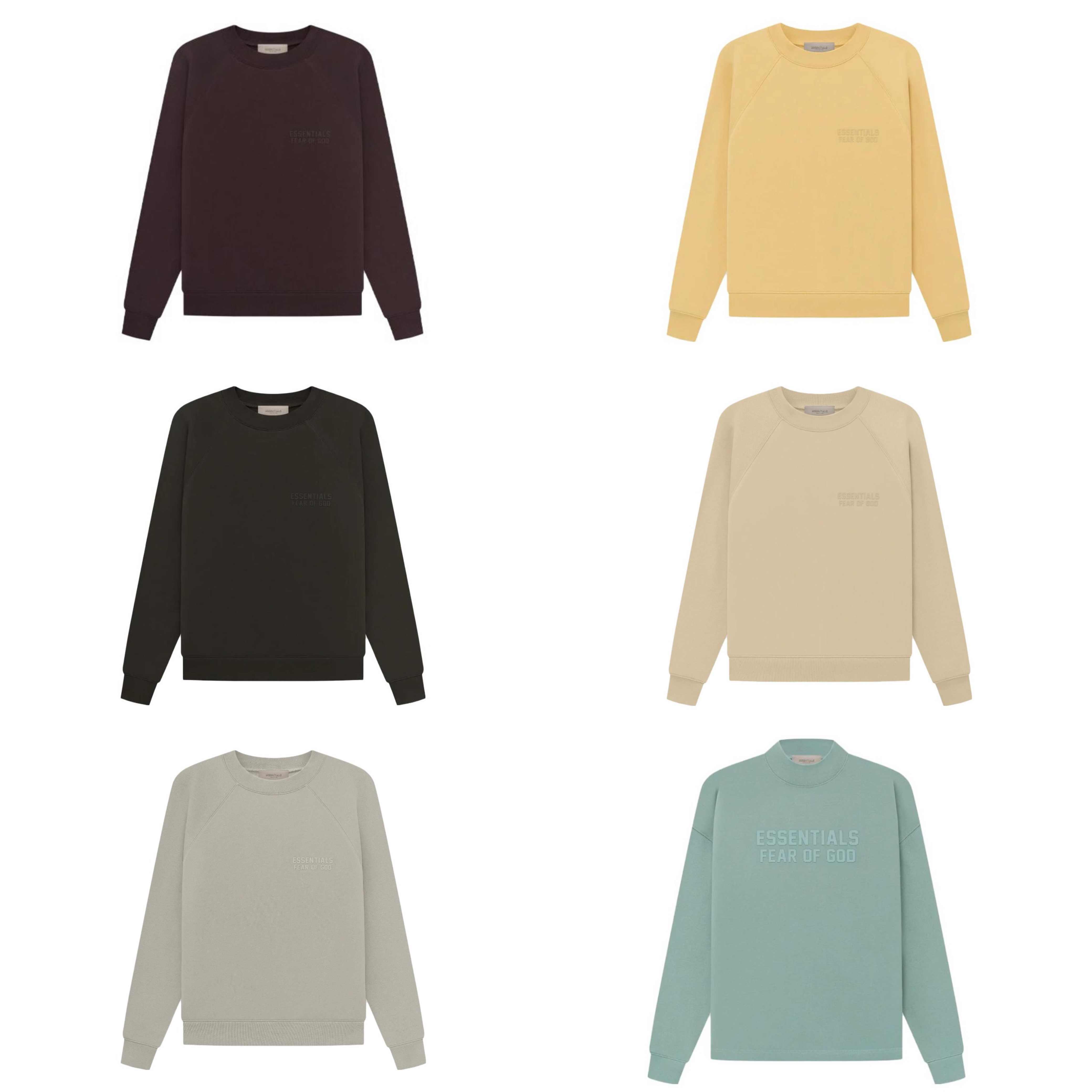 Fear of God FOG325 FOG Essentials SS23 Silicone Letters Crewneck Sweatshirt 260CNY(C6D9)