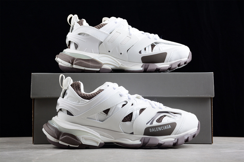 BALENCIAGA TRACK 【580】[BA﹡LEN﹡CIAGA SNEAKER TESS S.GOMMA SNEAKERS WHITE∕WHITE∕BROWN]-[WOMAN︰35