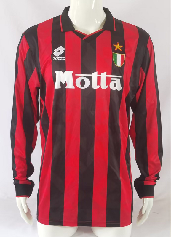 soccer jerseys AC Milan 93 94 home long sleeves S XXL B678