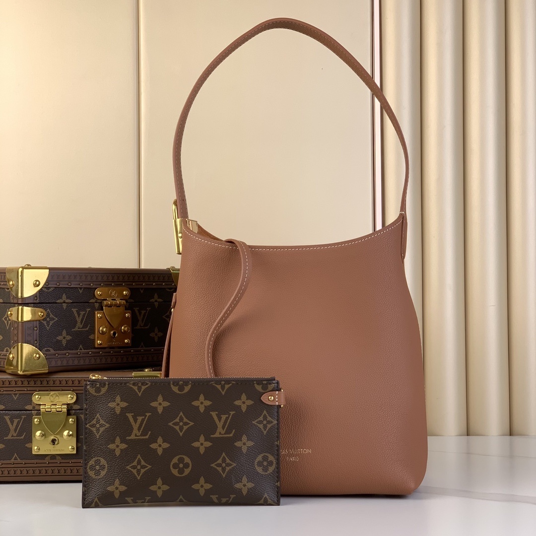 LV-Handbags M25354 Gold Brown (full leather inside and out)(9439)