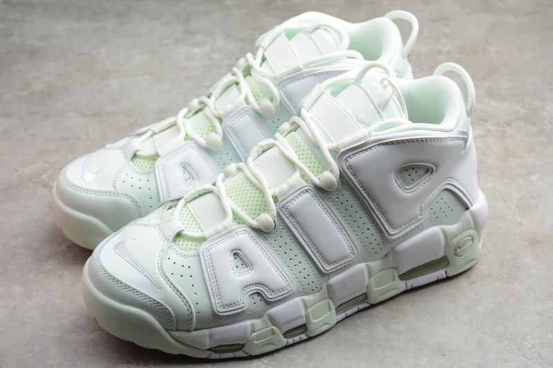 uptempo 340 917593 300 AIR MORE UPTEMPO BARELY GREEN WHITE WOMAN 36 39 MAN 40 45 FFD8