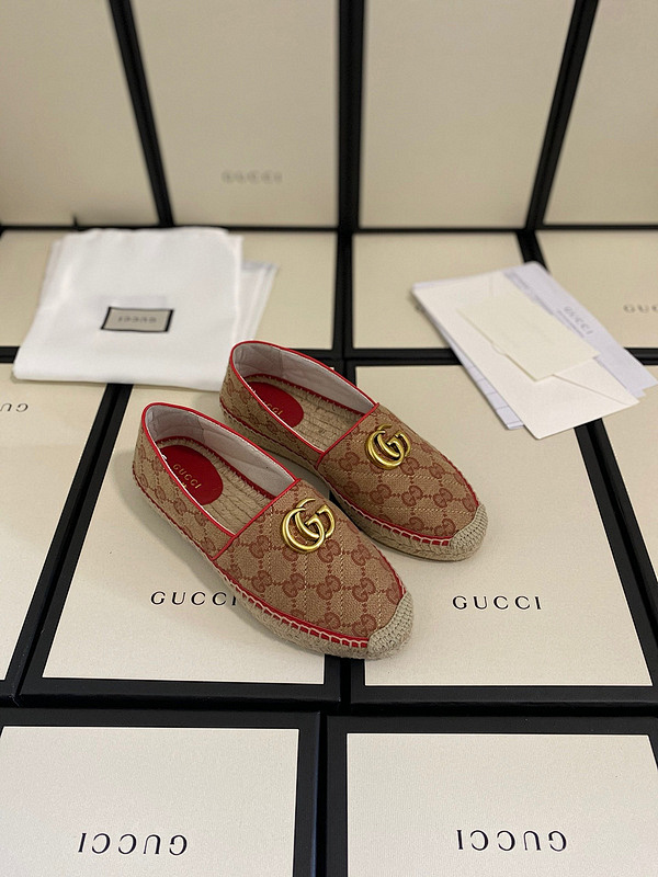 GUCCI SHOES GUCCI WOMEN'S GG MATELASSE CANVAS ESPADRILLE 621239(150 USD((0678)