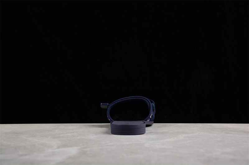 Sandal 【240】[EMBROIDERED VELCRO PATCH SLIPPERS BLACK∕PURPLE∕BLUE]-[WOMAN︰35-40] A9B9