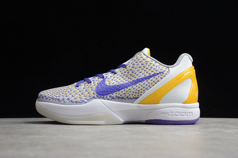kobe 340 CW2190 105 KOBE VI WHITE PURPLE YELLOW MAN 40.5 46 532B