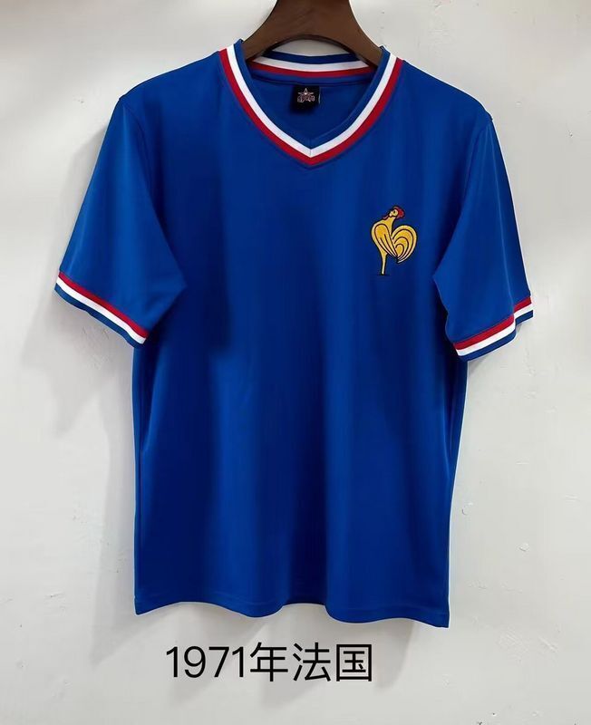 vintage France retro soccer jersey 1971 maglia calcio maillot football camisetas futbol