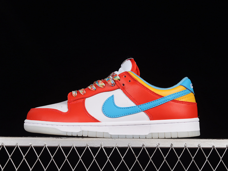 dunk 270 DH8009 600 DUNK LOW QS LEBRON JAMES FRUITY PEBBLES RED LASER BLUE WHITE UNISEX 36 45