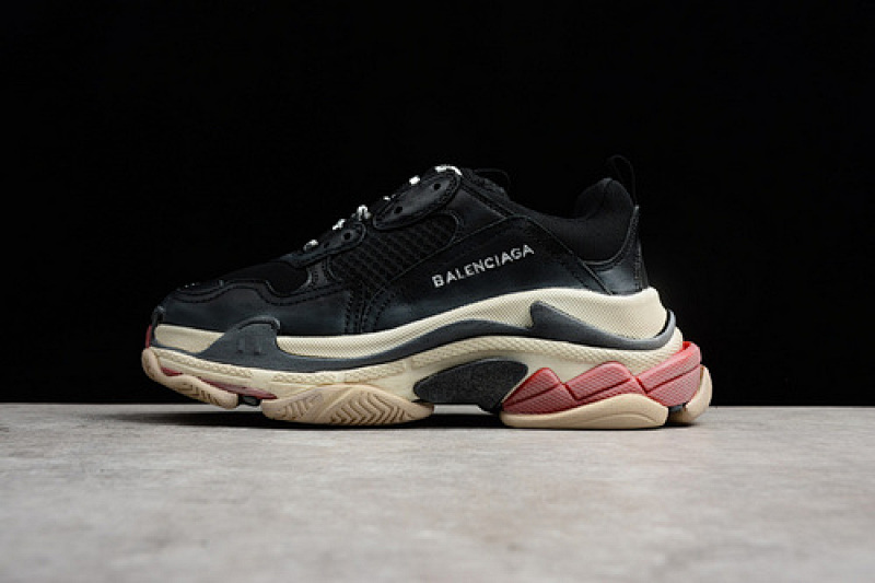 BALENCIAGA TRIPLE S [656686W06G01001]-[ TRIPLE S SNEAKER DADSHOE BLACK∕RED]-[WOMAN︰35-39]-[MAN