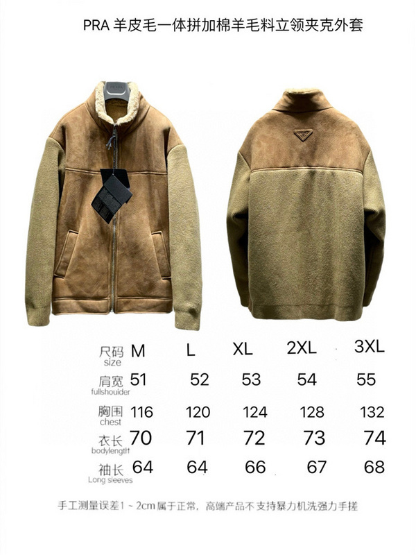 prada 2023fw P ADA Real Leather Jacket Top Version1B5F