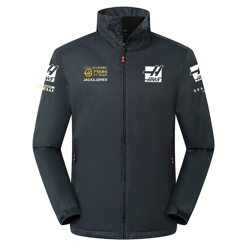 mercedes HAAS black thick windbreaker jacket77CB