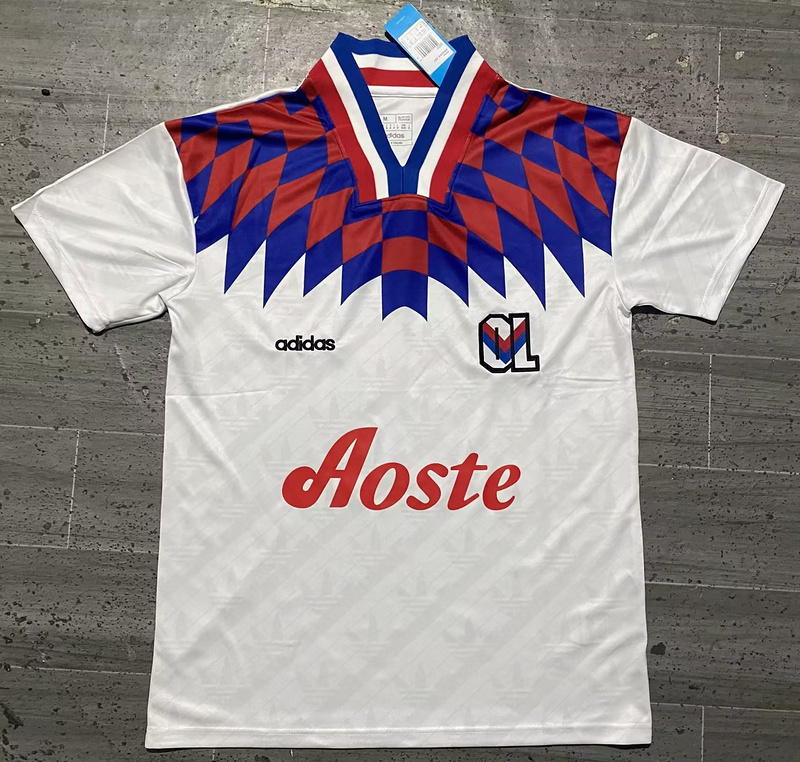 vintage Lyonnais retro soccer jerseys 1995 maglia calcio maillot football camisetas fut