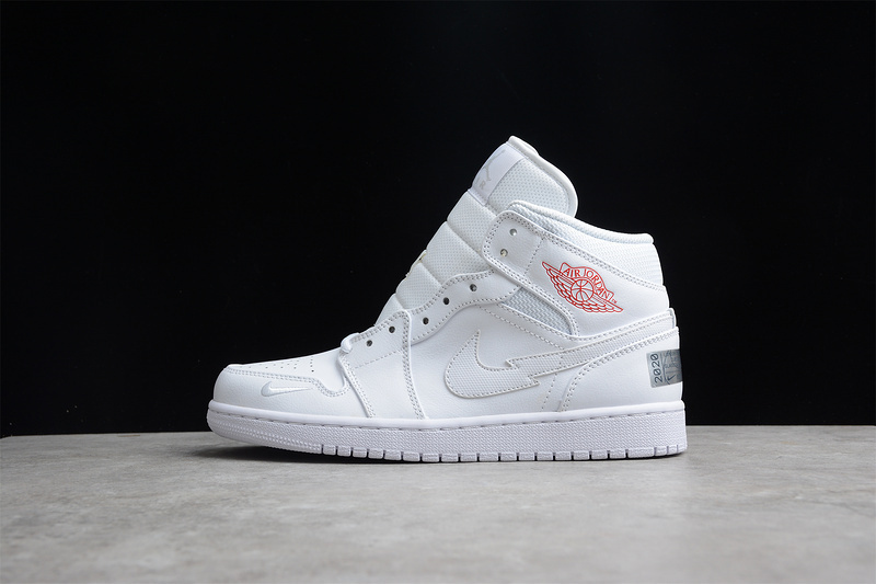 jordan 6 340 CW7589 100 CJ AIR JORDAN 1 MID SE EURO TOUR WHITE WHITE GYM RED WHITE MAN 40 45