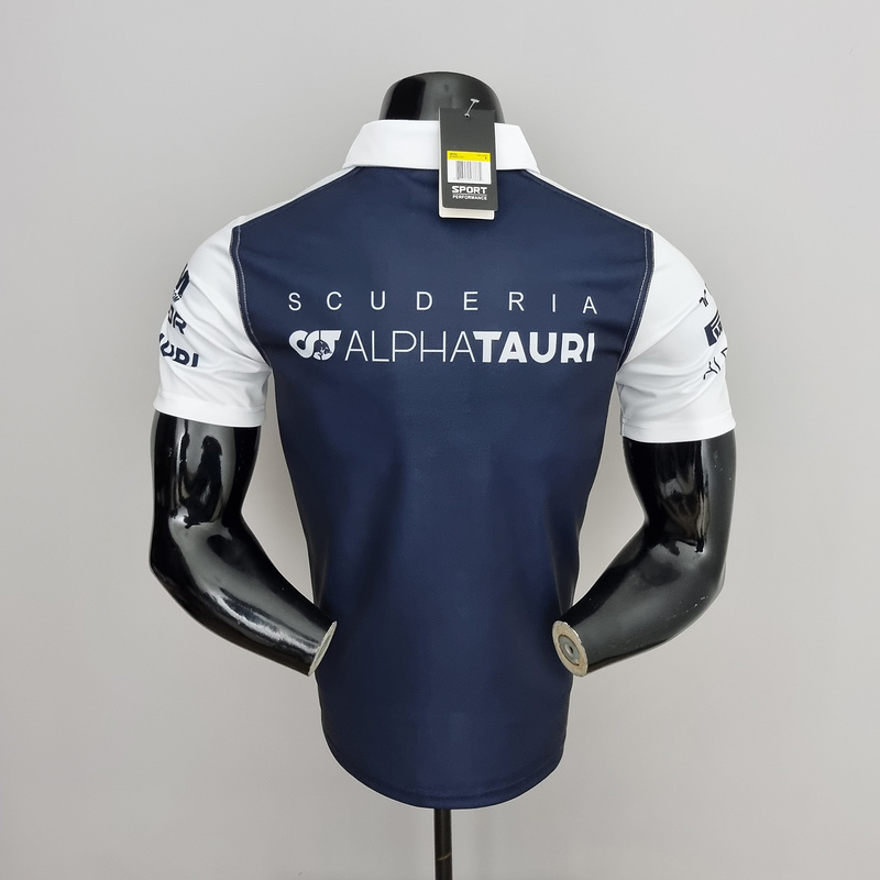 mercedes Alpha Tauri 2022 F1 blue polo shirtF3AC