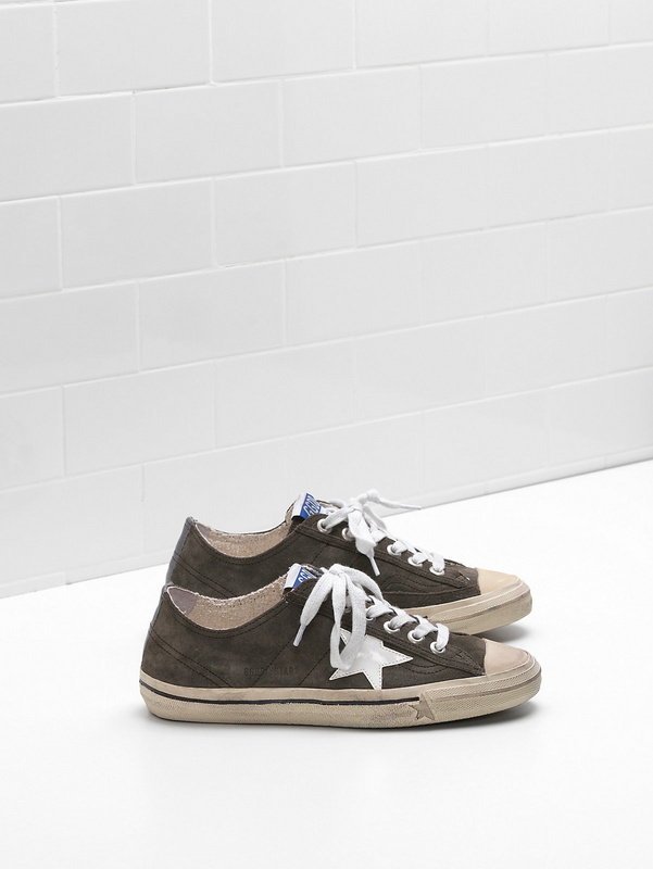 golden goose V-STAR 2 Sneakers G31WS639.N4 Calf Suede Upper Star In Glossy Material Glitter O