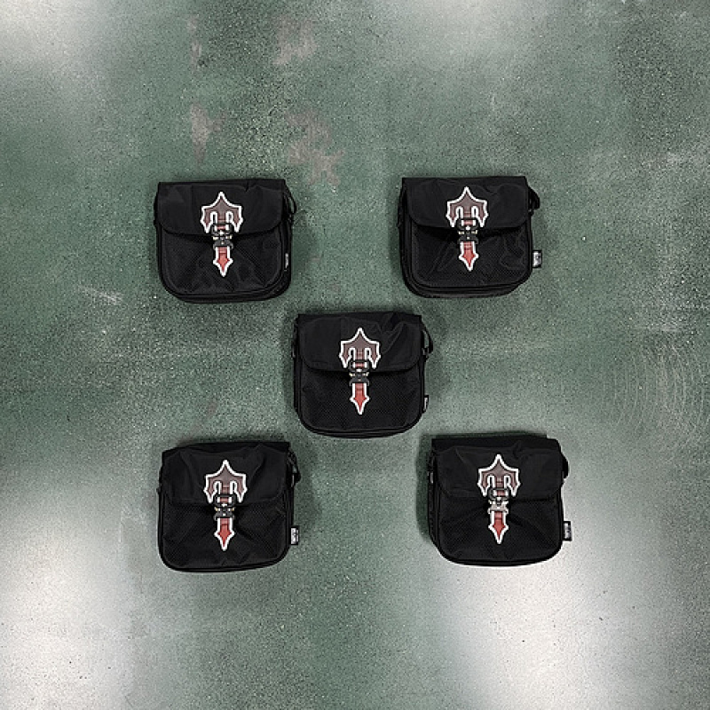 trapstar 109 MESSENGER BAG 1.0 BLACK RED GRADIENT FE66