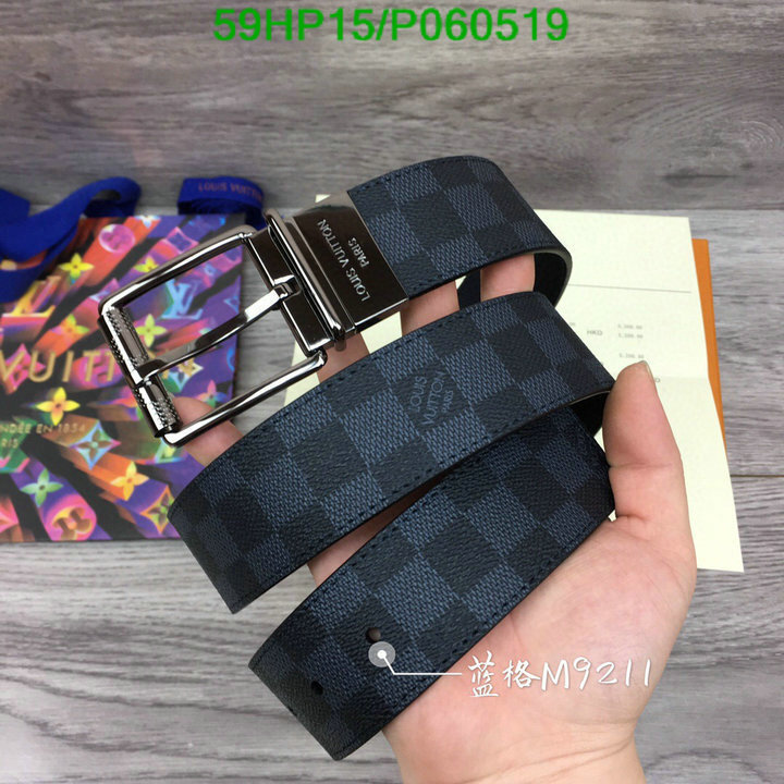 gucci belt Louis Vuitton Square buckle Belt Code P060519E759