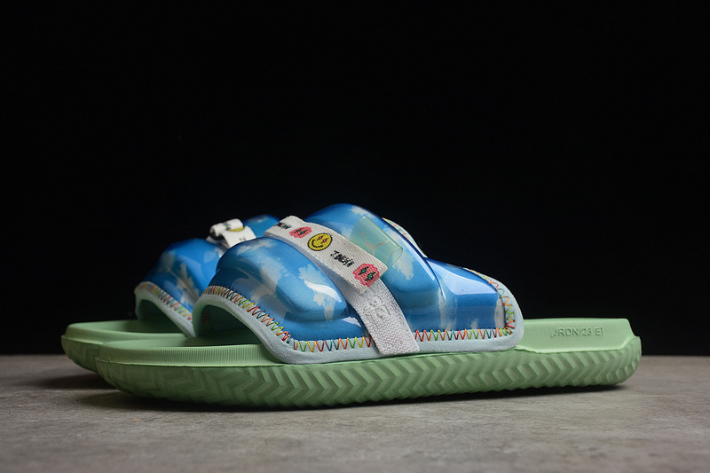 Sandal 【200】[DR1330-413]-[J BALVIN JORDAN SUPER PLAY SLIDE CELESTINE BLUE∕WHITE∕ENAMEL