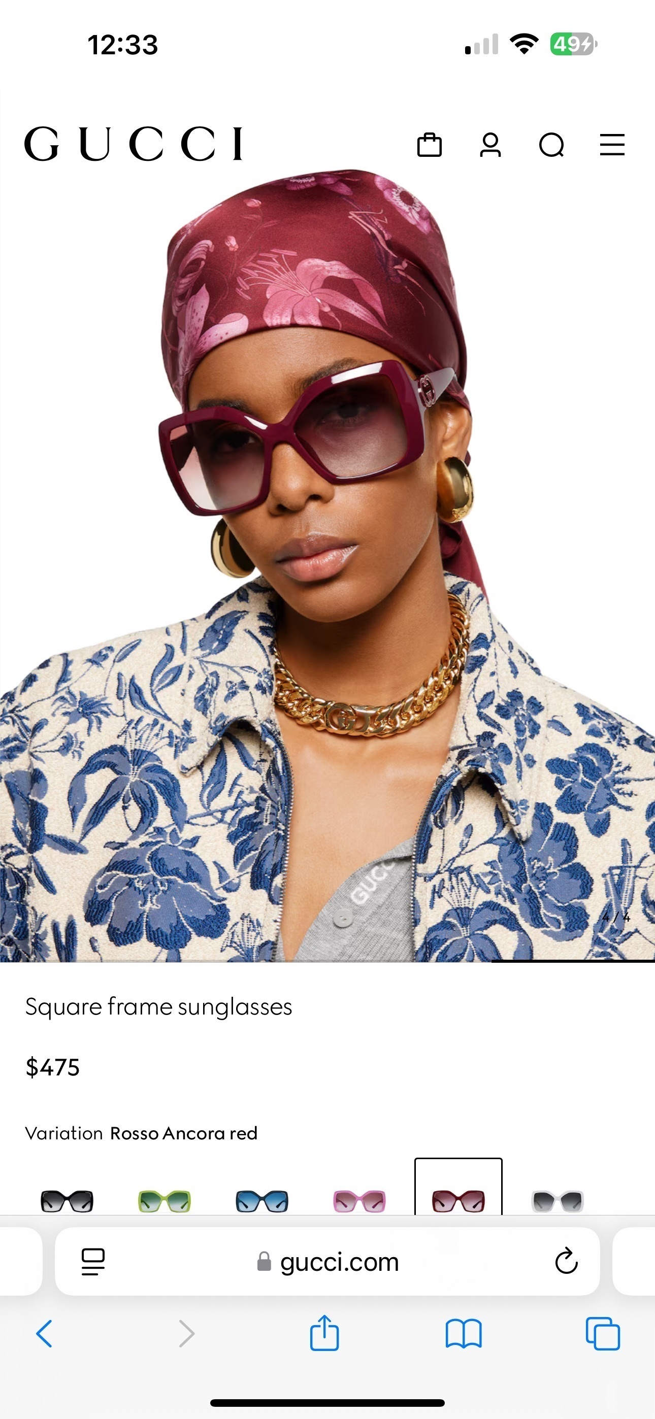 Gucci glasses -GUCCI 0018