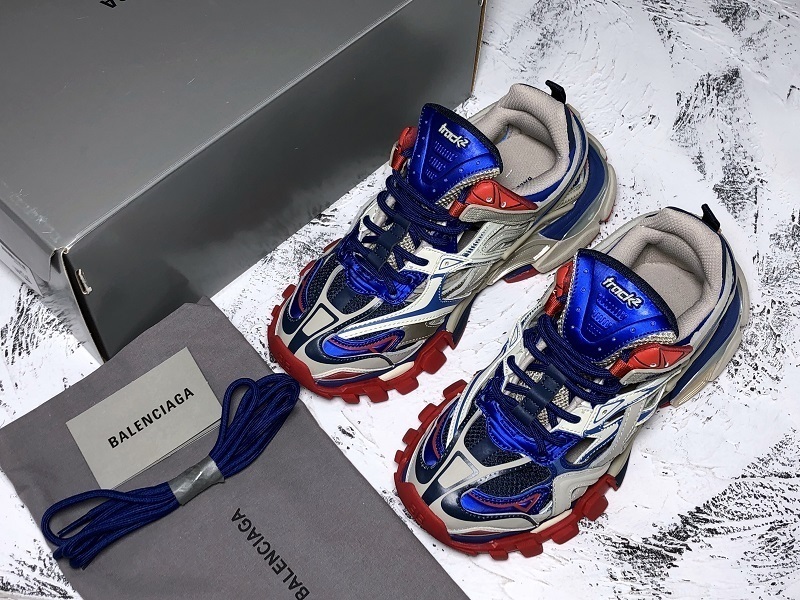 BALENCIAGA TRACK 【680】[OK BA﹡LEN﹡CIAGA TRACK 2.0 SHOES GREY∕BLUE∕RED]-[WOMAN︰35-39]-[MAN︰40-45